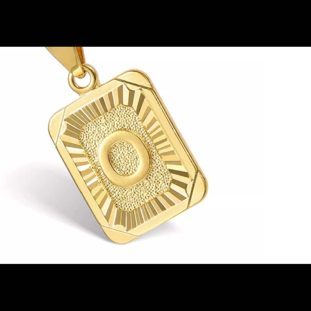 Gold Filled Letter O Pendant 18” Long Necklace
